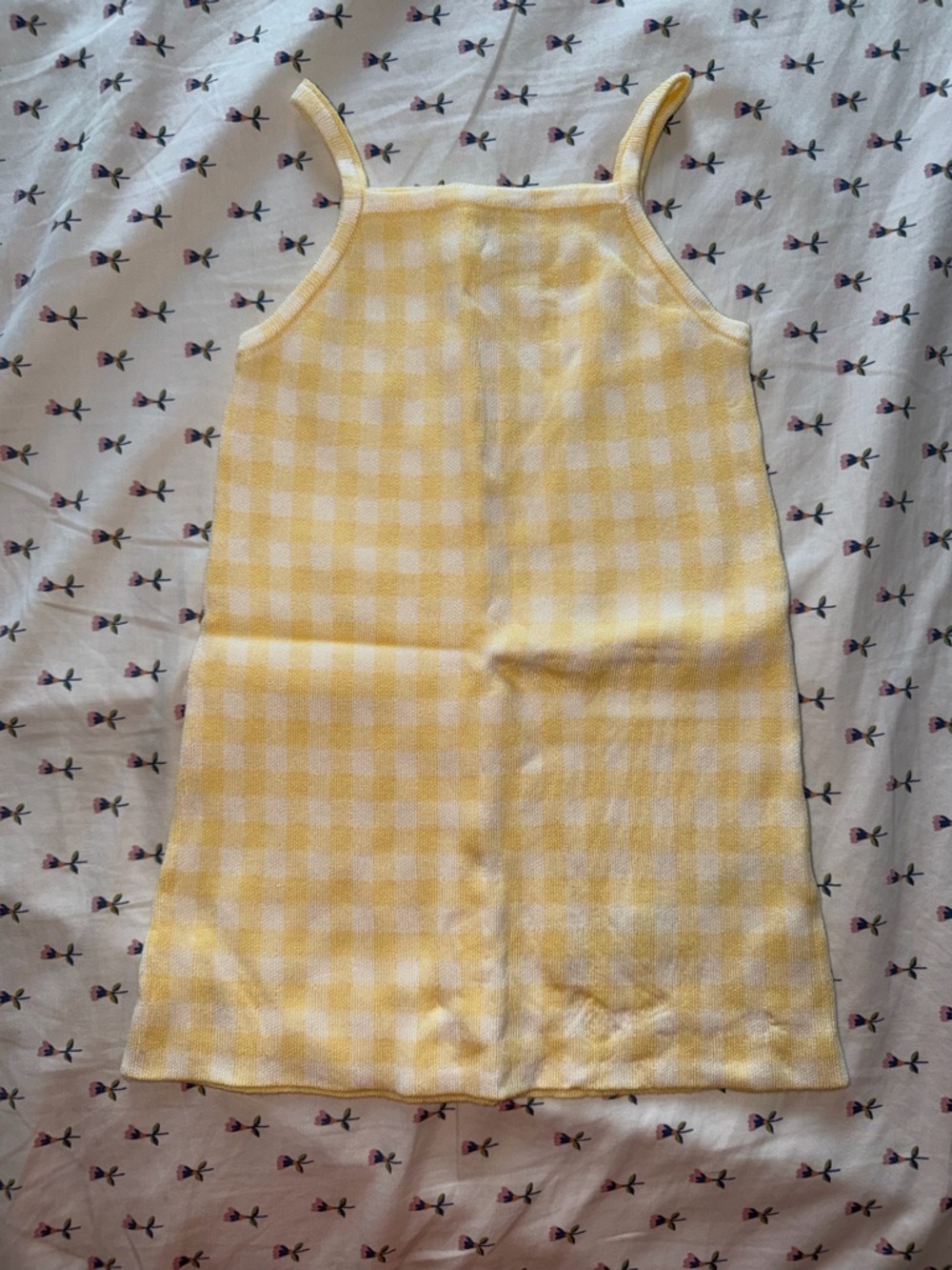 Zara Yellow and White Gingham Sundress